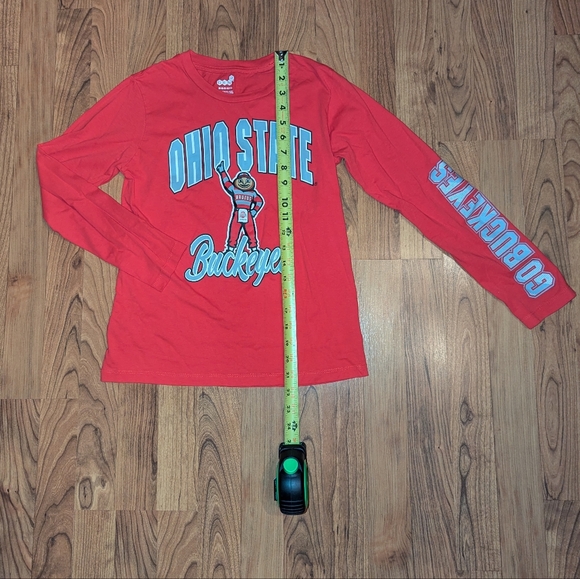 Ohio State University Brutus Buckeye Boys T-Shirt in Red and Gray, Size … - Picture 2 of 5